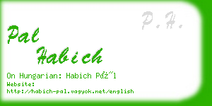 pal habich business card